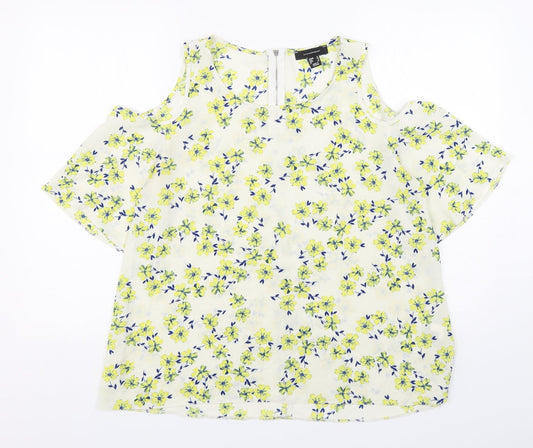 Womens UK Size 12 Atmosphere Multicoloured Basic Blouse