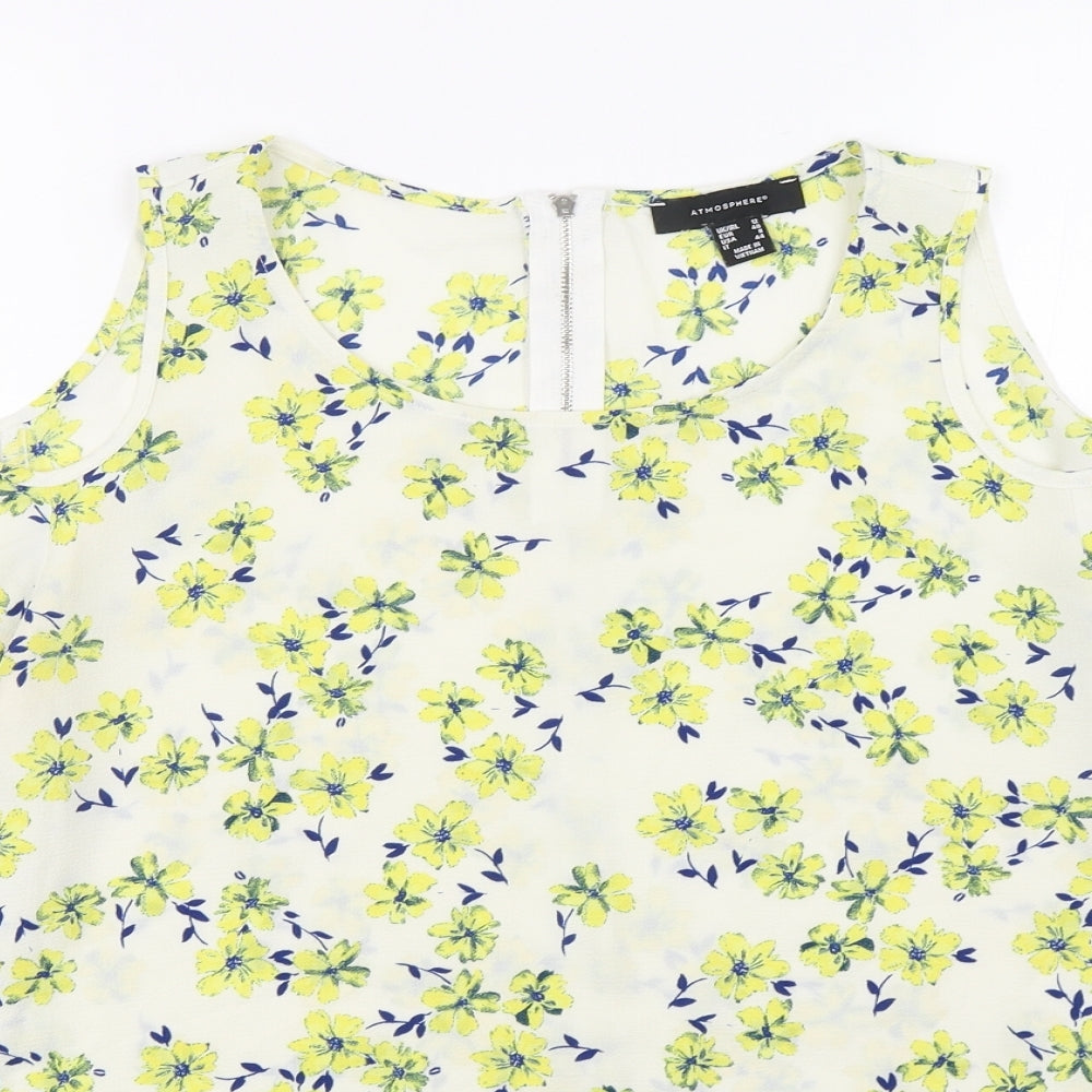 Womens UK Size 12 Atmosphere Multicoloured Basic Blouse