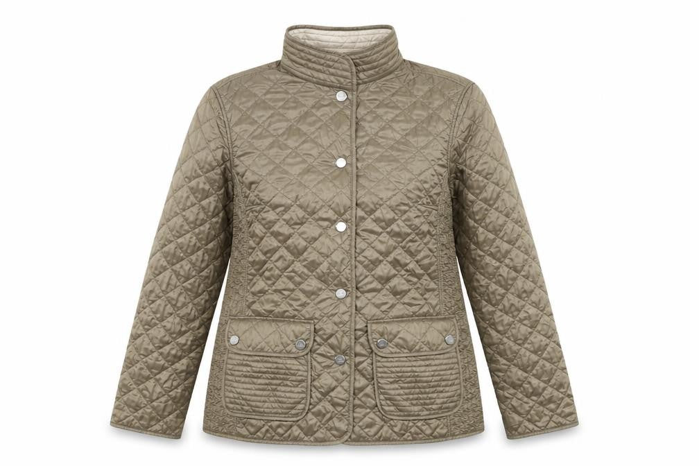 Womens UK Size 10 Basler Green Quilted Coat
