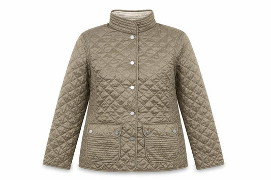 Womens UK Size 10 Basler Green Quilted Coat
