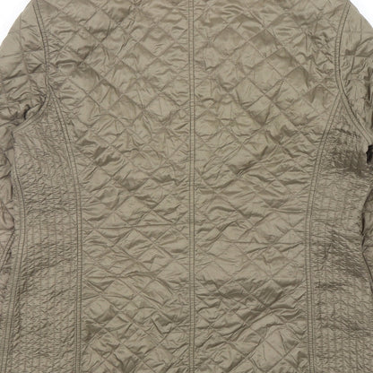 Basler  Womens Green   Quilted Jacket Size 10  Snap