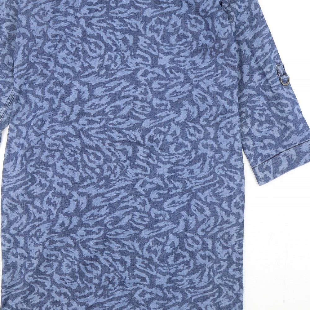 Sandwich Womens Blue  Cotton Sheath  Size 8  V-Neck Pullover