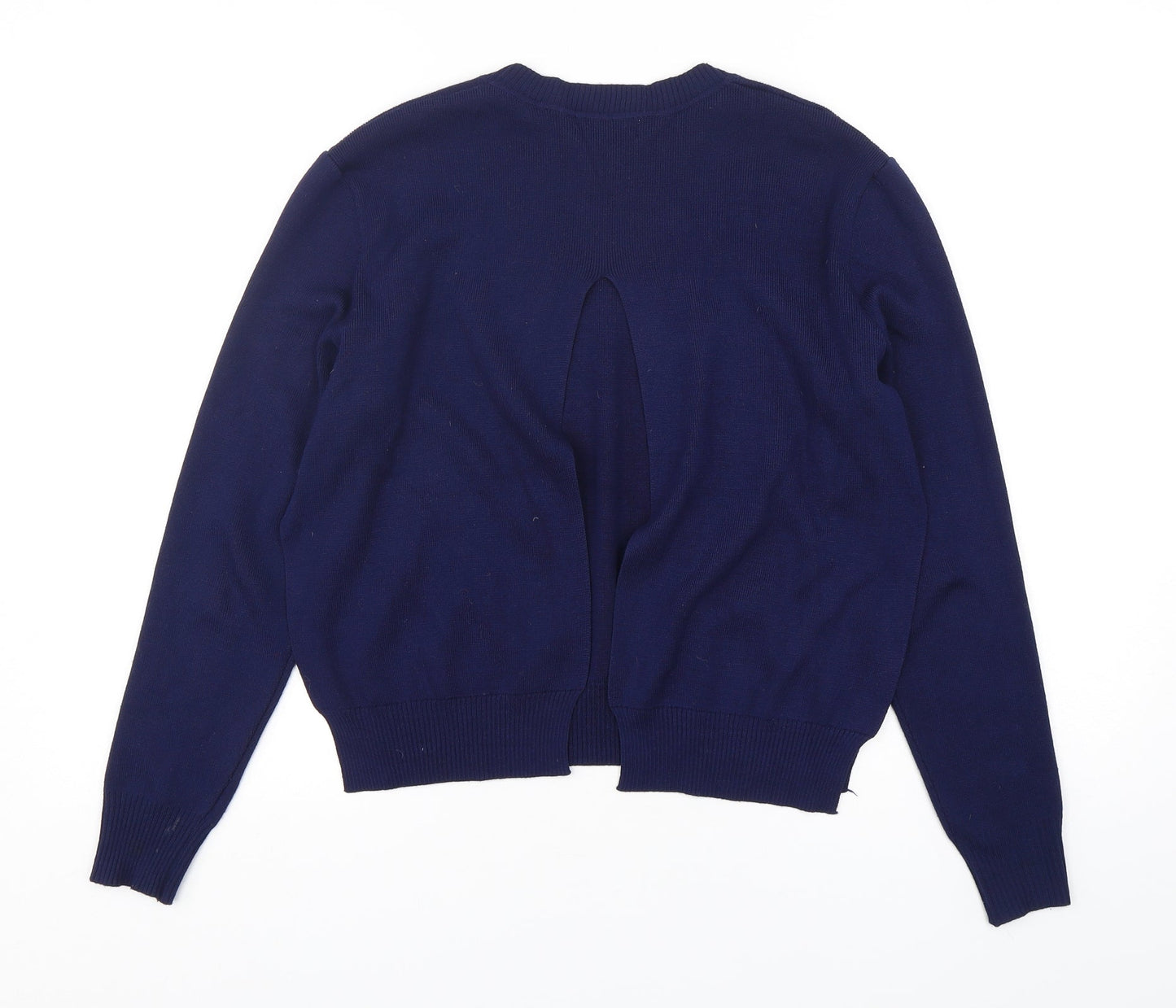 Womens UK Size M Wild Flower Blue Pullover Jumper
