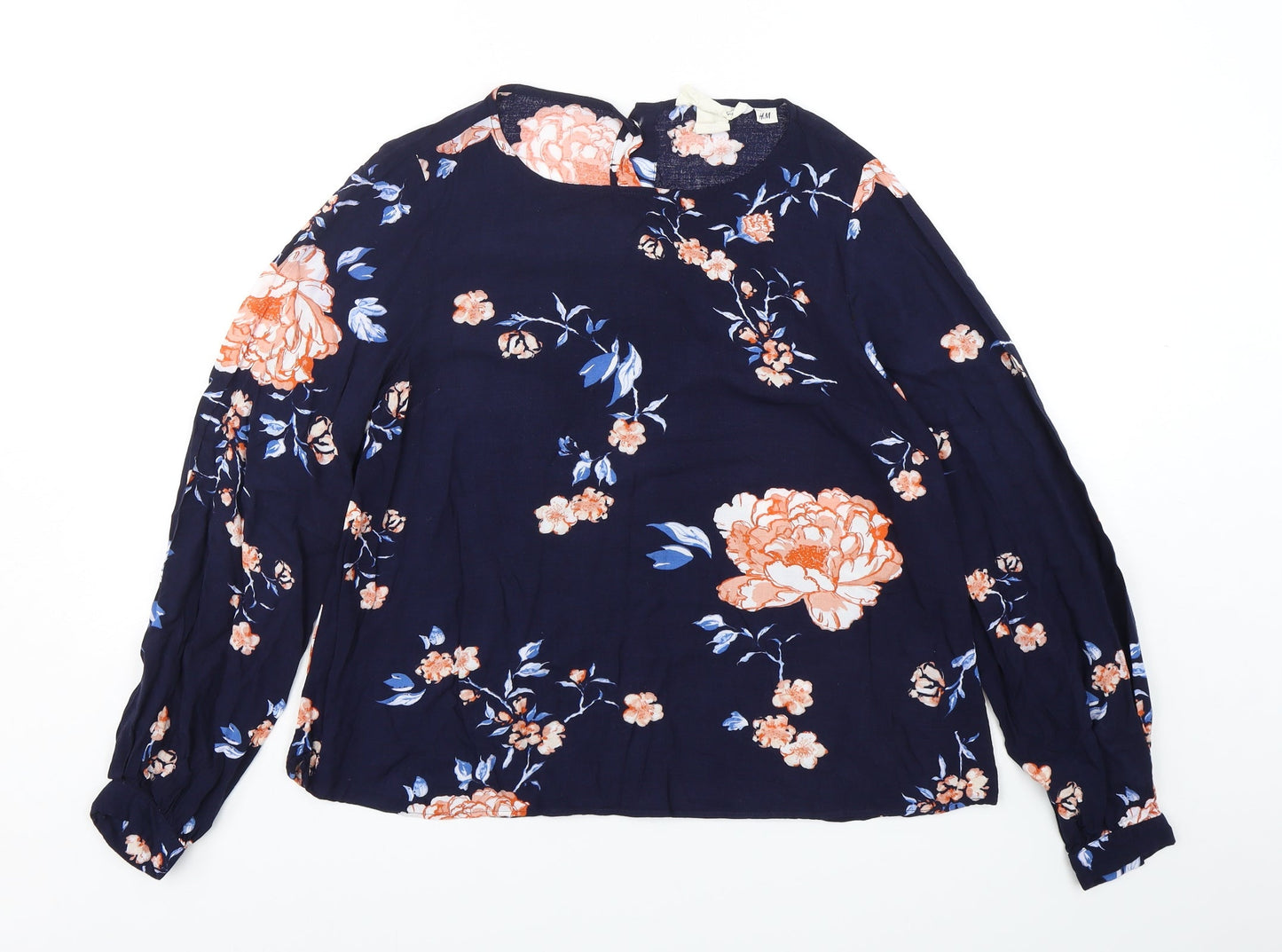 Womens UK Size 6 H&M Multicoloured Basic Blouse