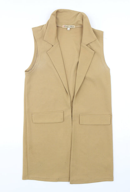 Additional front view of Cameo Rose women’s beige polyester jacket blazer, size UK 8