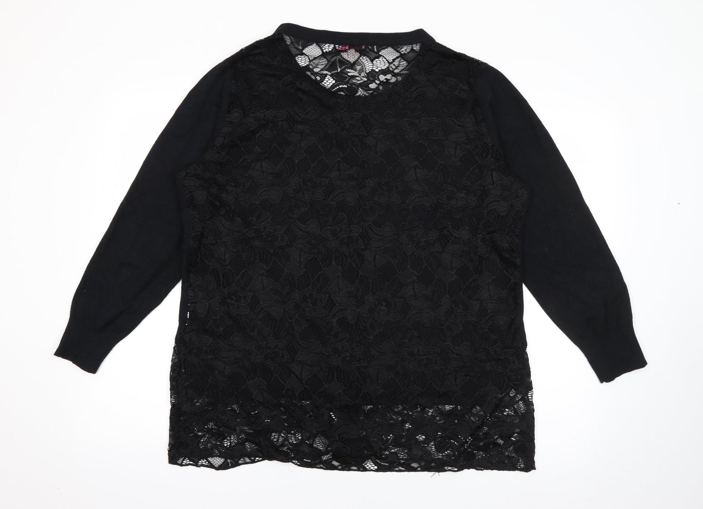 Womens UK Size 18 Michele Hope Black Cardigan Jumper