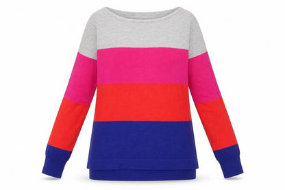 Womens UK Size 8 Nutmeg Multicoloured Pullover Jumper
