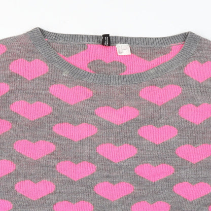Womens UK Size M H&M Grey Pullover Jumper