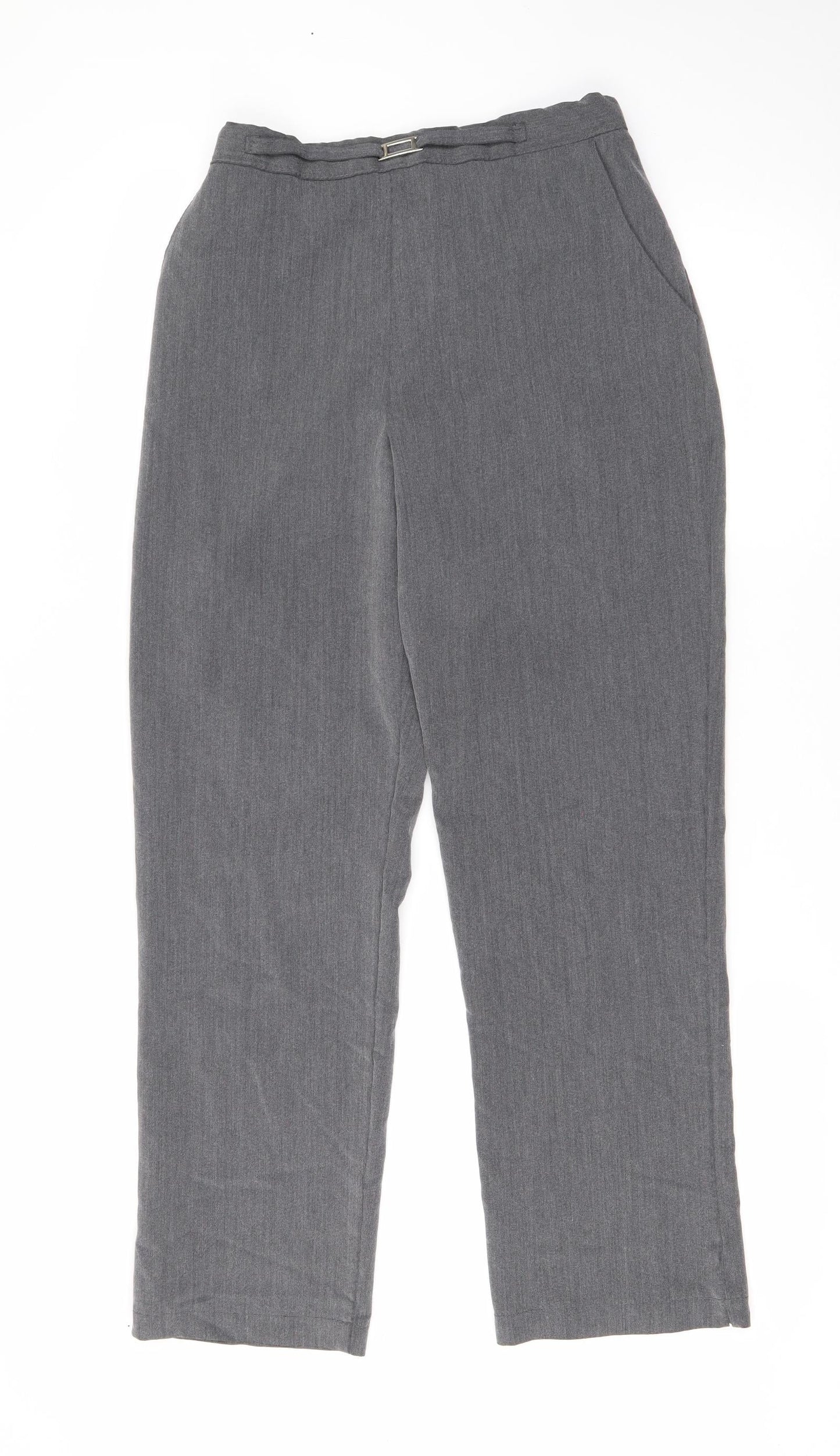 Womens UK Size 14 Preworn Regular Fit  Grey Trousers