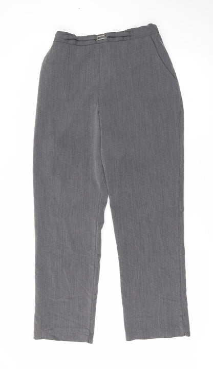 Womens UK Size 14 Preworn Regular Fit  Grey Trousers