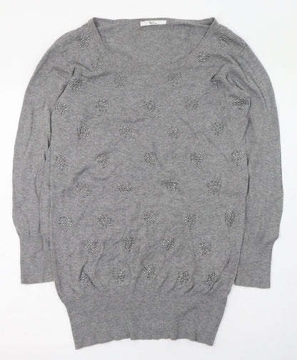 Womens UK Size 8 Klass Grey Pullover Jumper