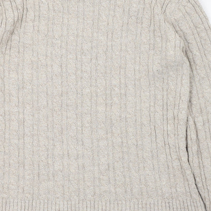 Pure & Natural Womens Brown Round Neck  Acrylic Pullover Jumper Size 12