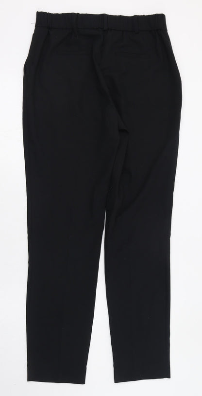 Dunnes Stores Womens Black  Polyester Trousers  Size 8 L28 in Regular Zip