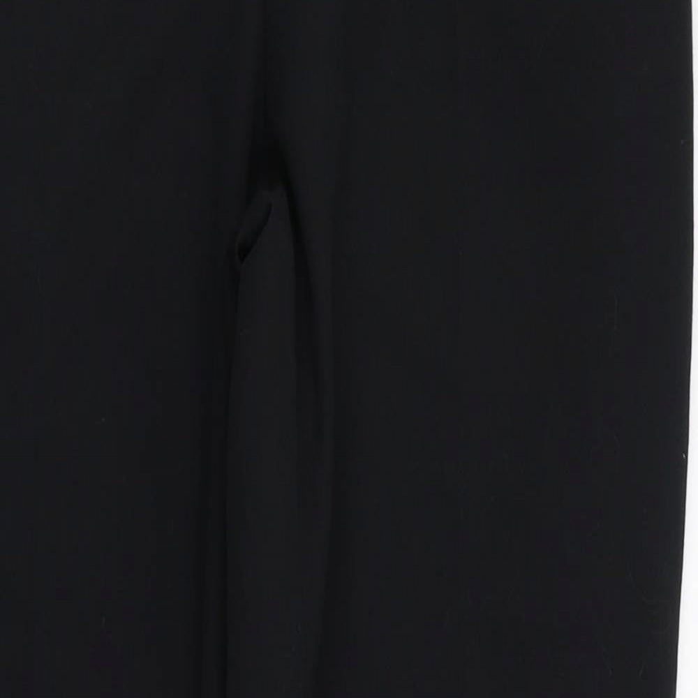 Dunnes Stores Womens Black  Polyester Trousers  Size 8 L28 in Regular Zip