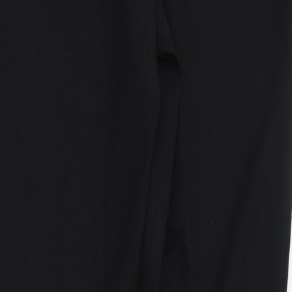 Dunnes Stores Womens Black  Polyester Trousers  Size 8 L28 in Regular Zip