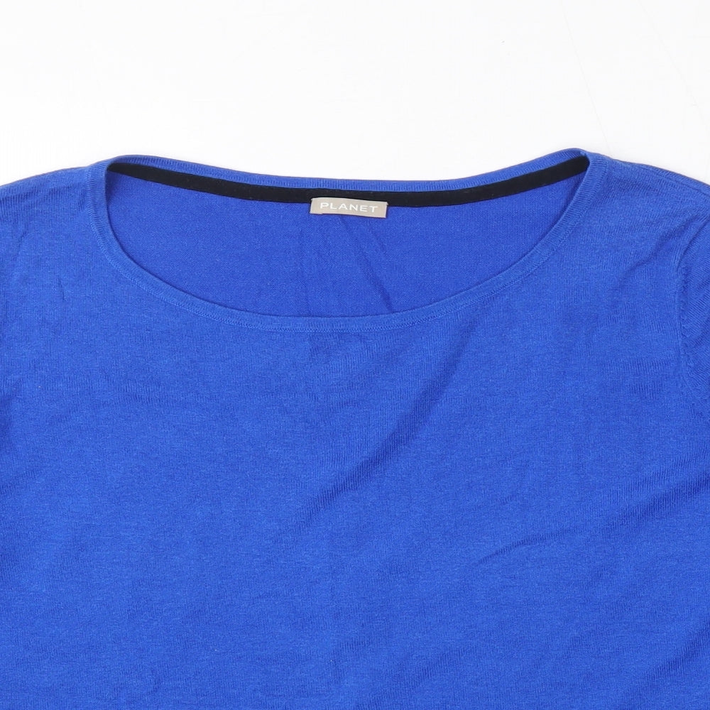 Womens UK Size M Planet Blue Pullover Jumper