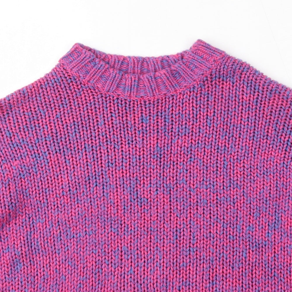 Bershka Womens Multicoloured Round Neck  Acrylic Pullover Jumper Size XS