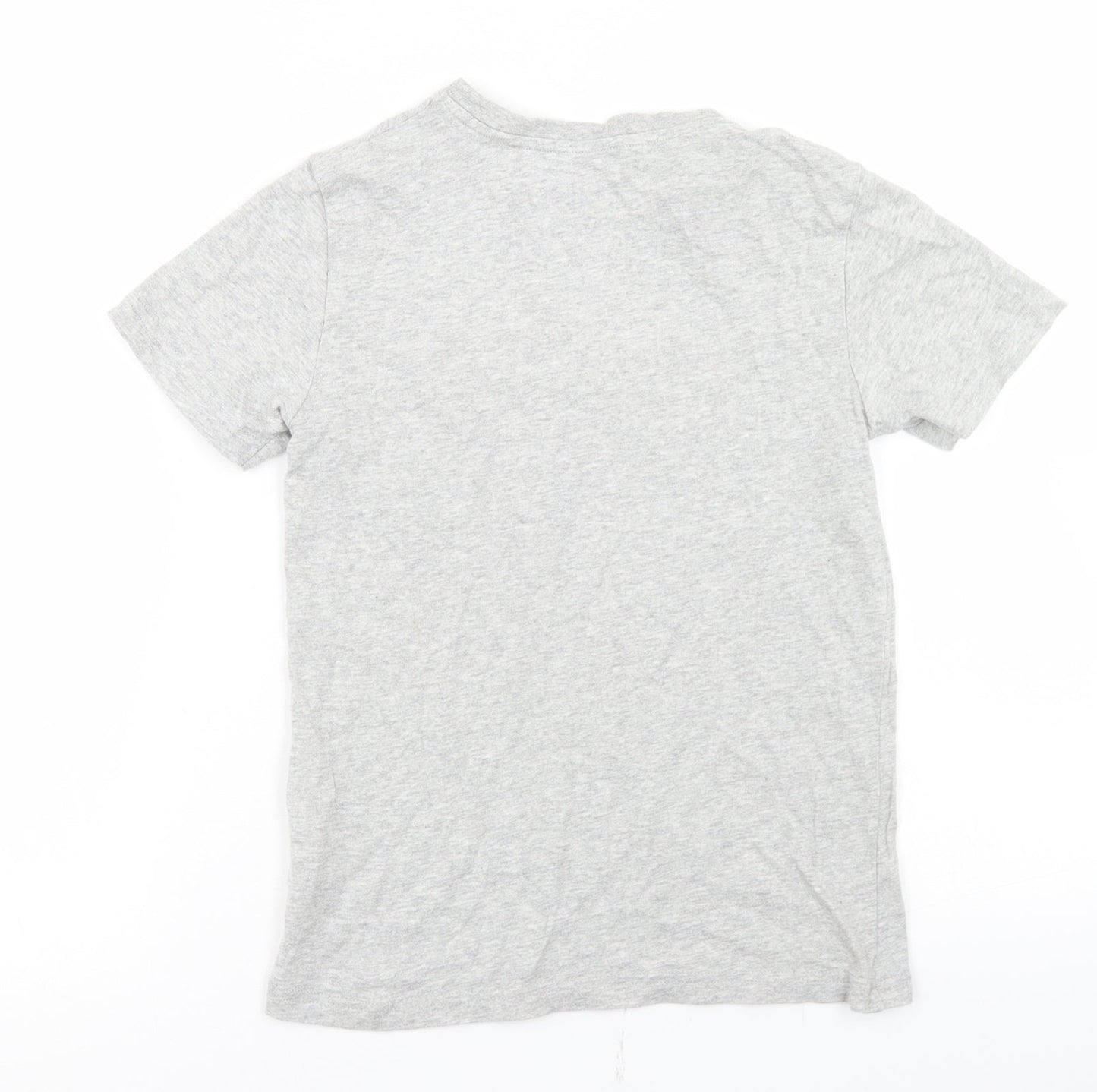 NEXT Boys Grey  Cotton Basic T-Shirt Size 8 Years Crew Neck  - Gaming Reversible Sequins