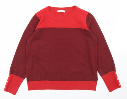 Womens UK Size 12 Classic Red Pullover Jumper
