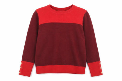 Classics Womens Red Crew Neck  Acrylic Pullover Jumper Size 12