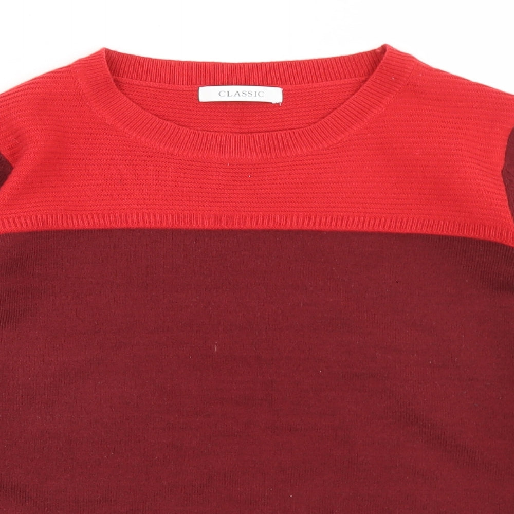 Womens UK Size 12 Classic Red Pullover Jumper