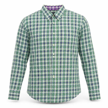Mens UK Size M The Savile Row Company Green  Button-Up Long Sleeve Casual Shirt