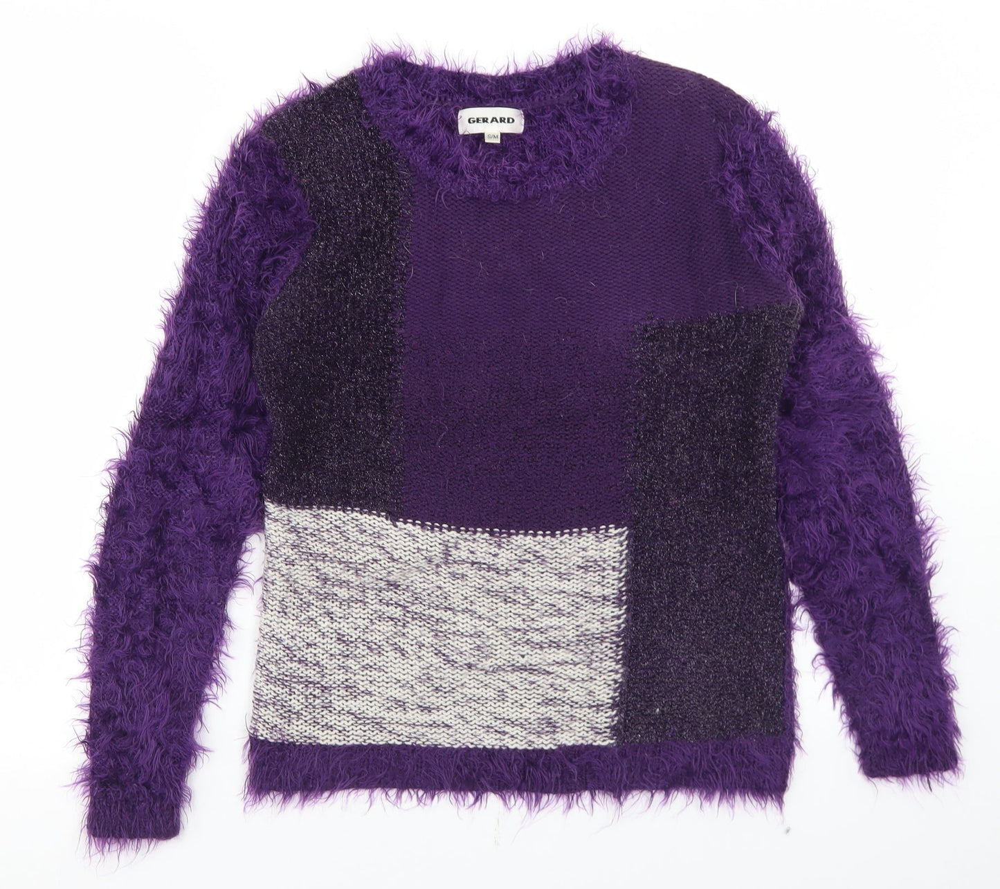 Gerard Womens Purple Crew Neck  Polyester Pullover Jumper Size S