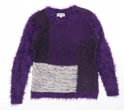 Gerard Womens Purple Crew Neck  Polyester Pullover Jumper Size S