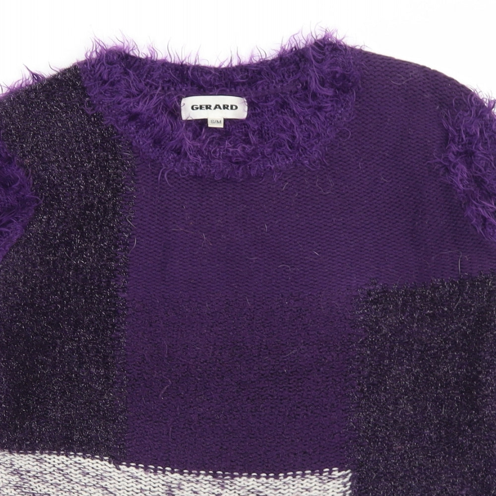 Gerard Womens Purple Crew Neck  Polyester Pullover Jumper Size S