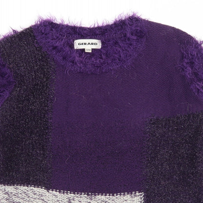 Gerard Womens Purple Crew Neck  Polyester Pullover Jumper Size S