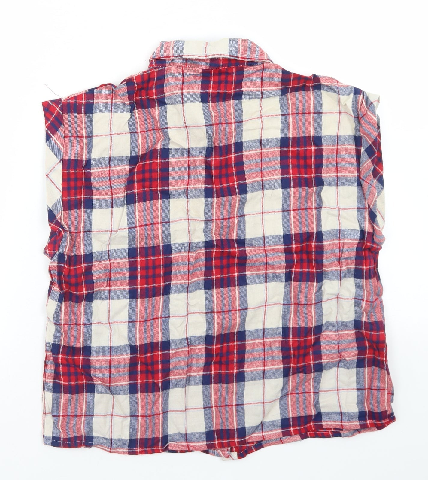 Womens UK Size 10 New Look Red Basic Button-Up