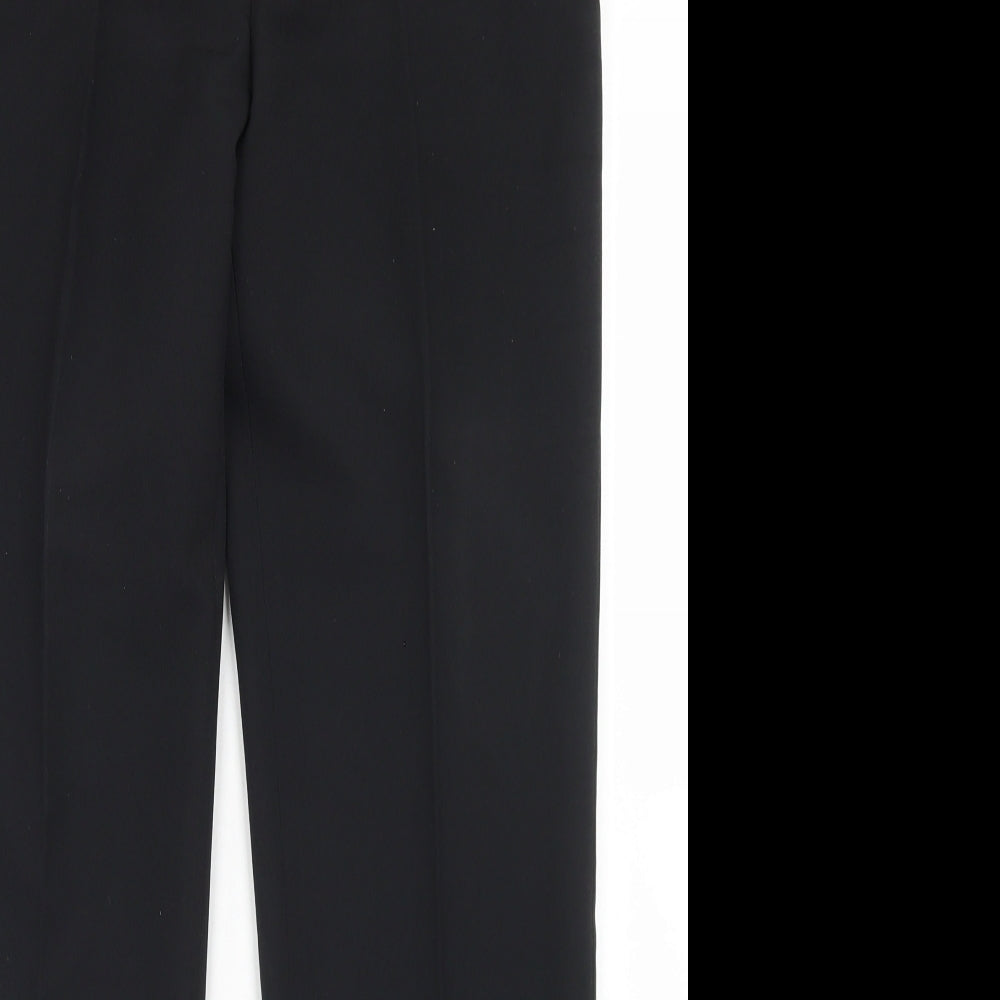 Russums Womens Black  Polyester Dress Pants Trousers Size 12 L29 in Regular Hook & Eye