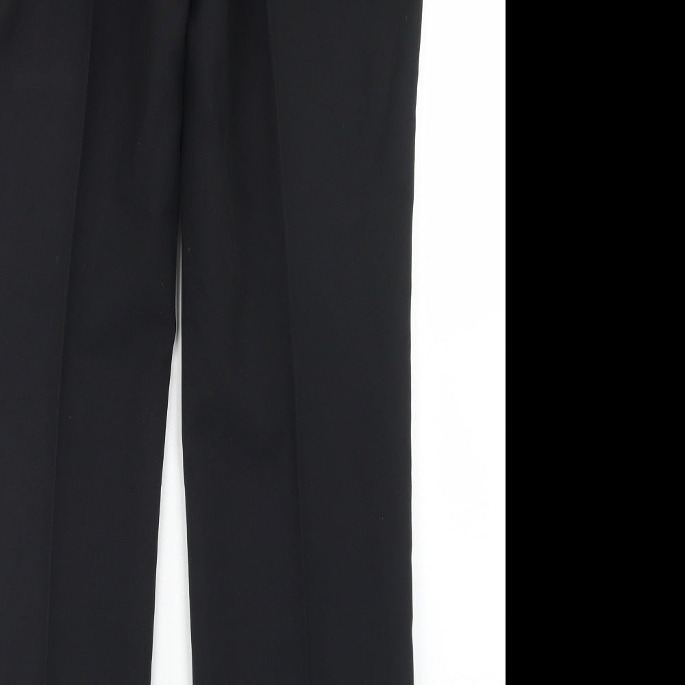Russums Womens Black  Polyester Dress Pants Trousers Size 12 L29 in Regular Hook & Eye