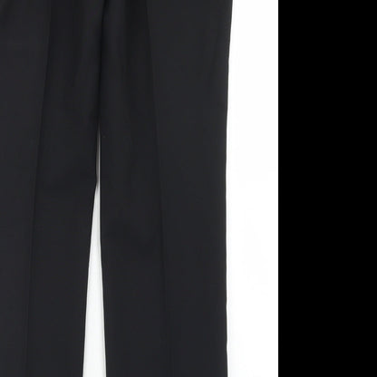 Russums Womens Black  Polyester Dress Pants Trousers Size 12 L29 in Regular Hook & Eye