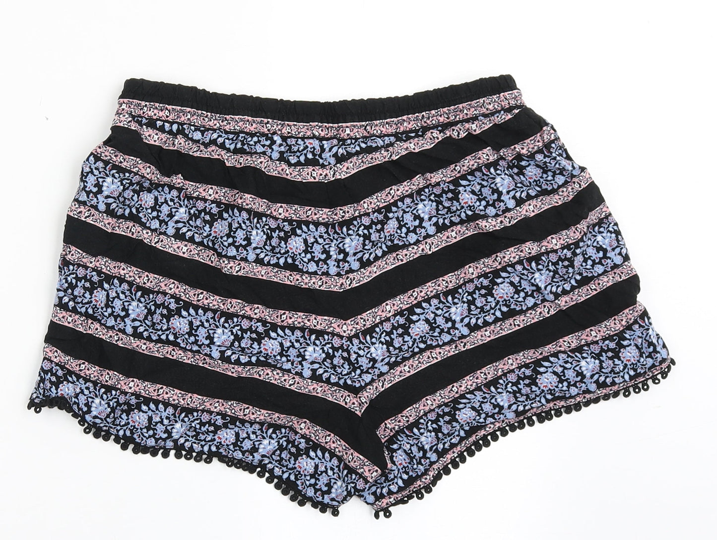 Atmosphere Womens Black  Viscose Hot Pants Shorts Size 4  Regular Pull On