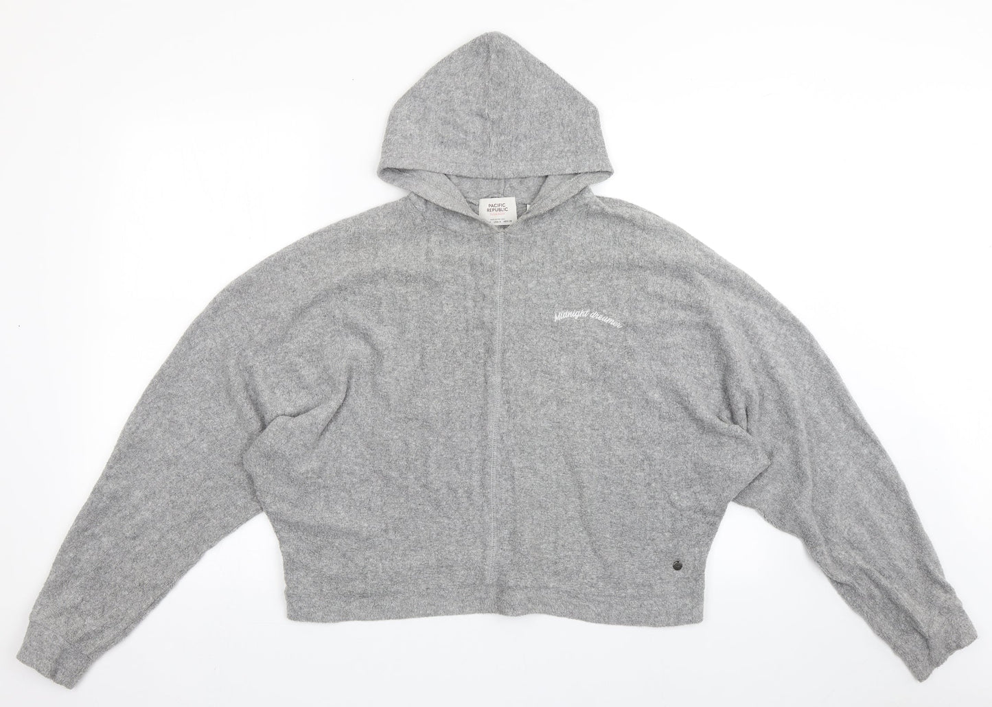 Womens UK Size S Pull&Bear Grey Pullover Hoodie