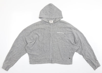 Womens UK Size S Pull&Bear Grey Pullover Hoodie