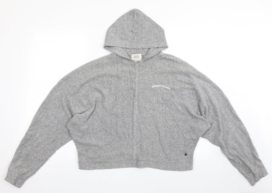 Womens UK Size S Pull&Bear Grey Pullover Hoodie