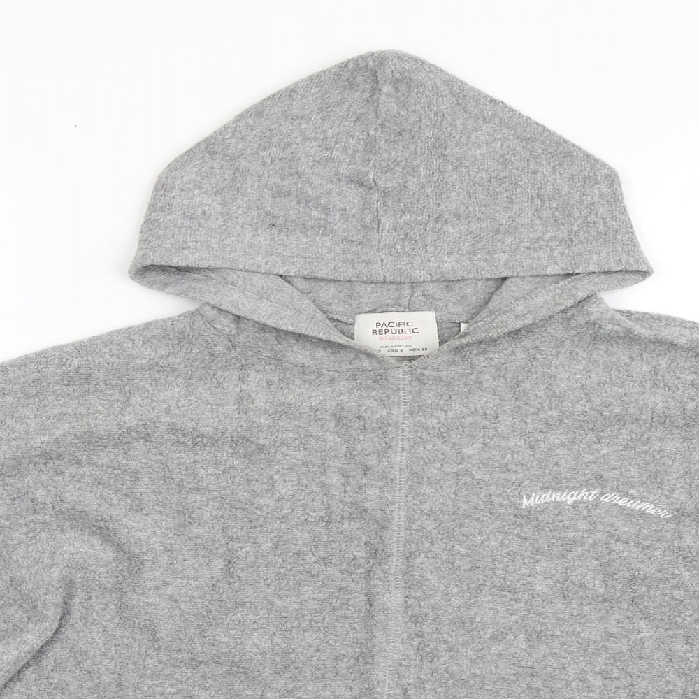 Womens UK Size S Pull&Bear Grey Pullover Hoodie