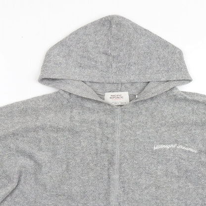 Womens UK Size S Pull&Bear Grey Pullover Hoodie