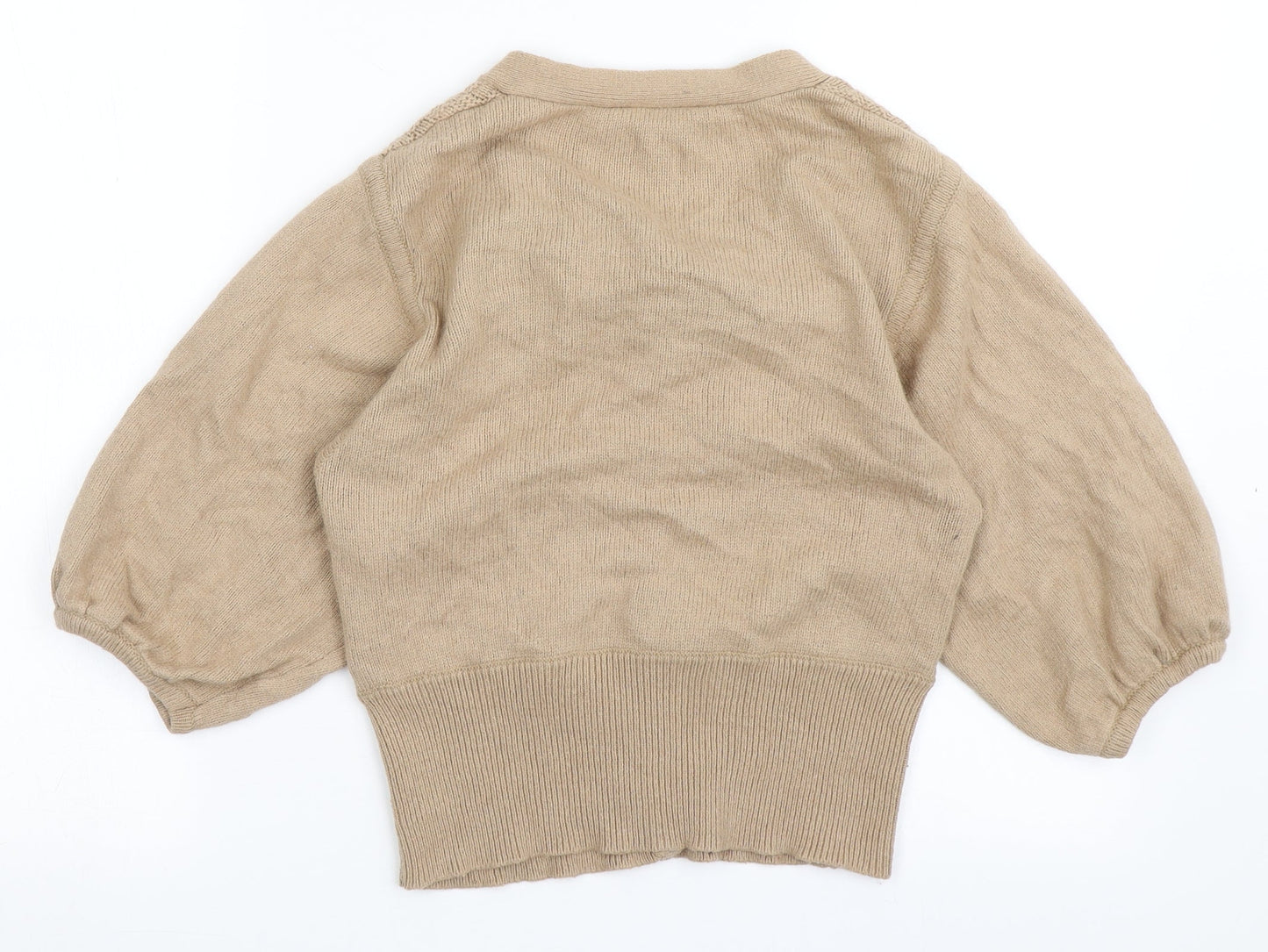 Womens UK Size 12 Warehouse Brown Cape Jumper