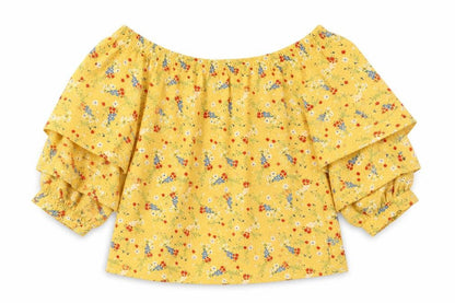 Womens UK Size 6 Primark Yellow Basic Blouse