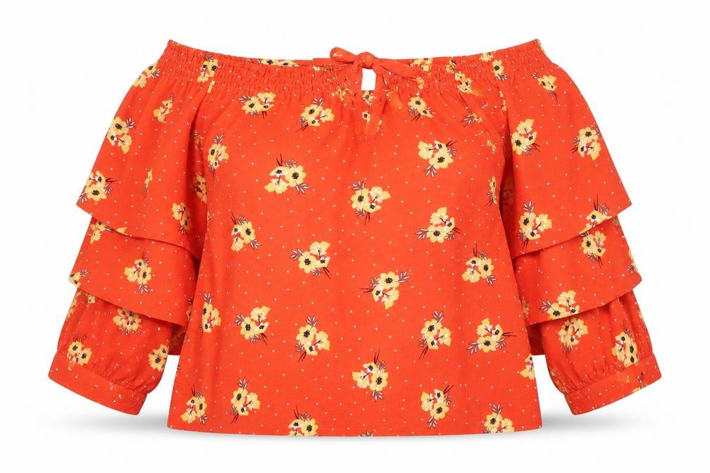 Womens UK Size 6 Primark Red Basic Blouse
