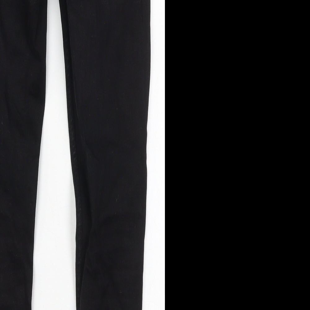 Denim Co Womens Black  Cotton Skinny Jeans Size 8 L27 in Regular Button