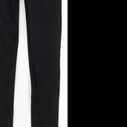 Denim Co Womens Black  Cotton Skinny Jeans Size 8 L27 in Regular Button