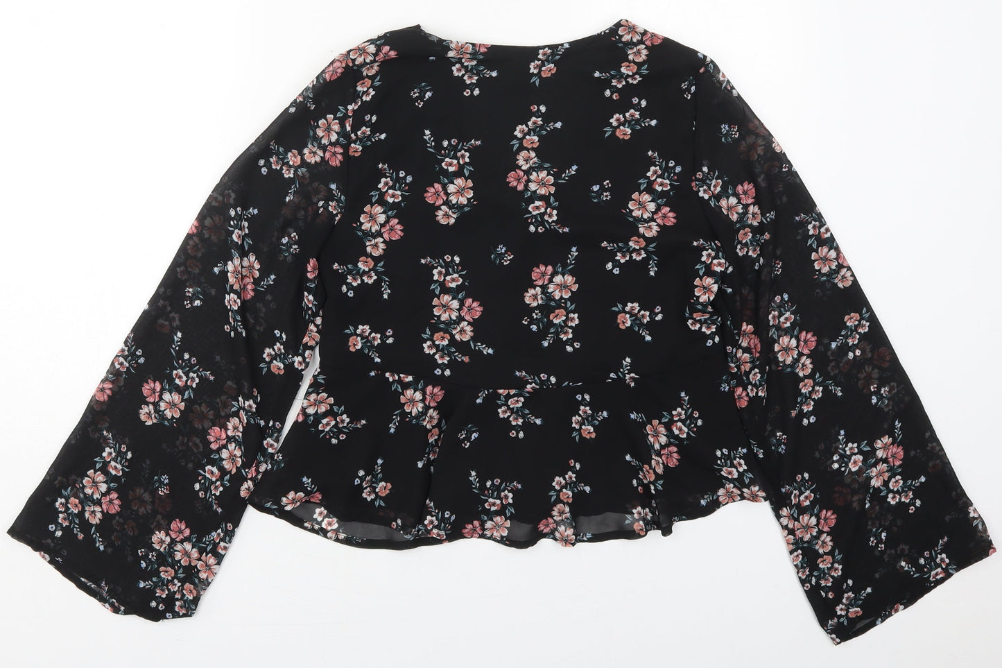 Womens UK Size 6 H&M Black Basic Blouse