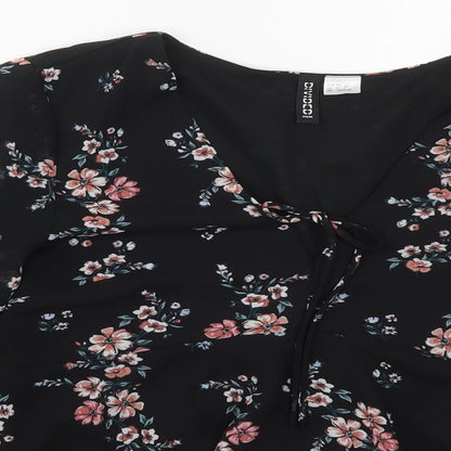 Womens UK Size 6 H&M Black Basic Blouse