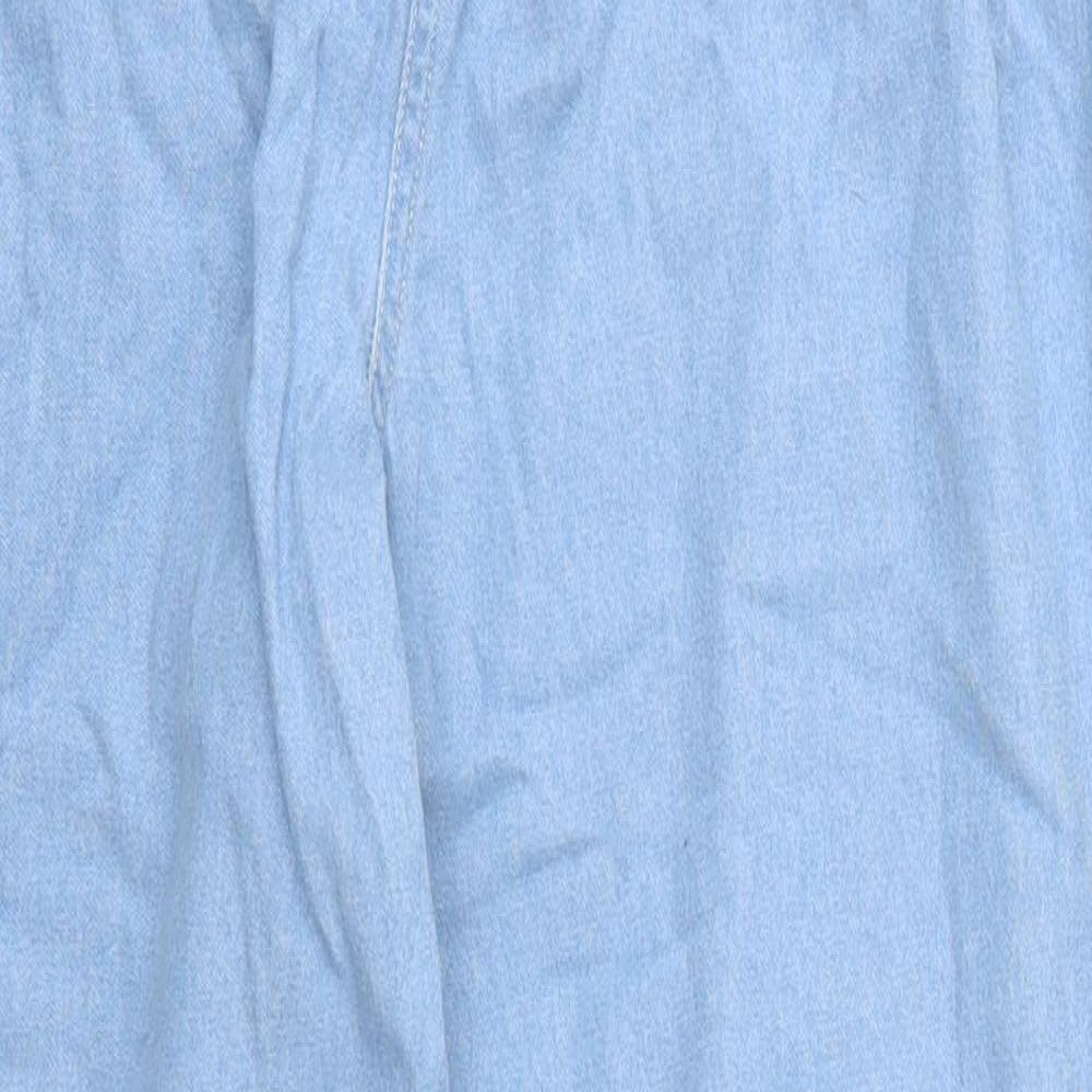 ASOS Womens Blue  Cotton Mom Jeans Size 28 in L32 in Regular Button