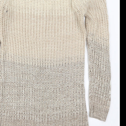 Womens UK Size S Peacocks Beige Pullover Jumper