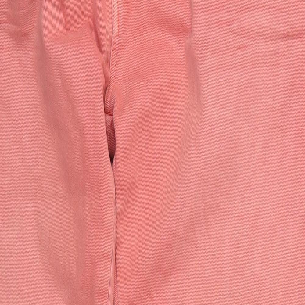 La Redoute Womens Pink  Cotton Skinny Jeans Size 14 L30 in Regular Button